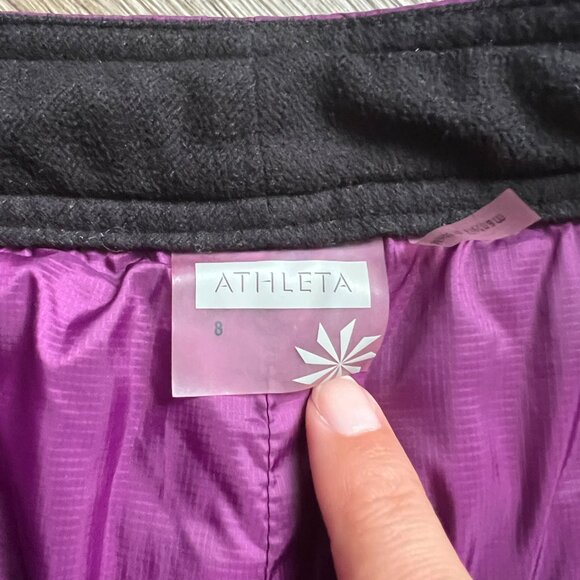ATHLETA quilted mini skirt purple size 8 - Picture 6 of 8